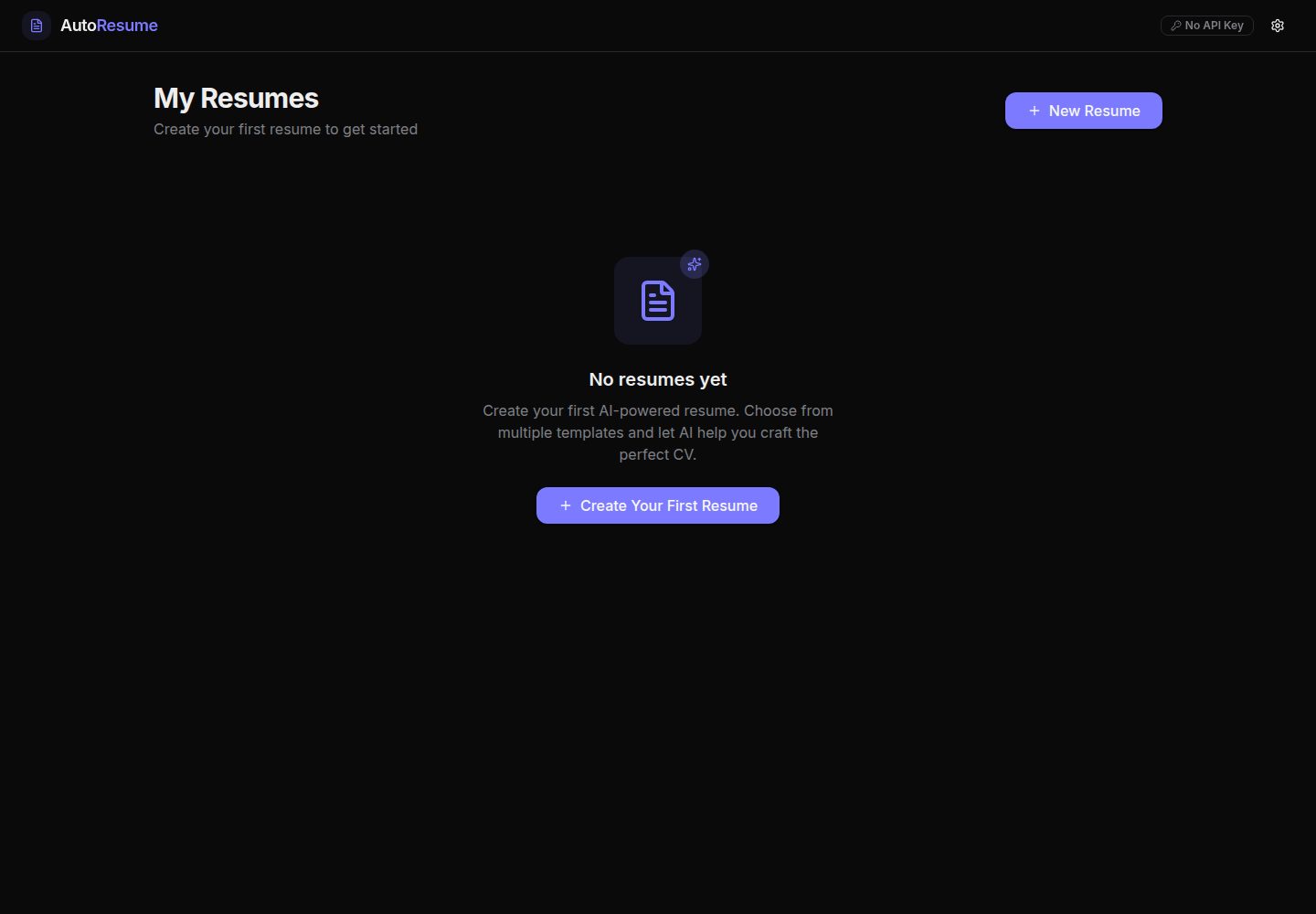 auto-resume · Desktop homepage