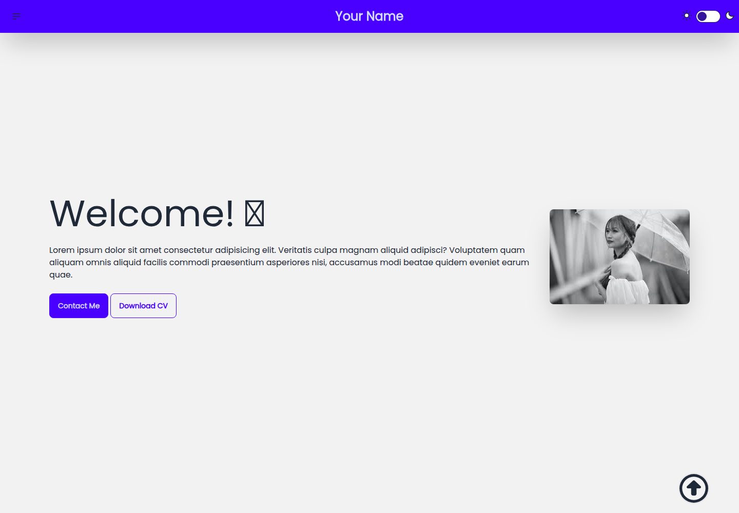 portfolio · Desktop homepage