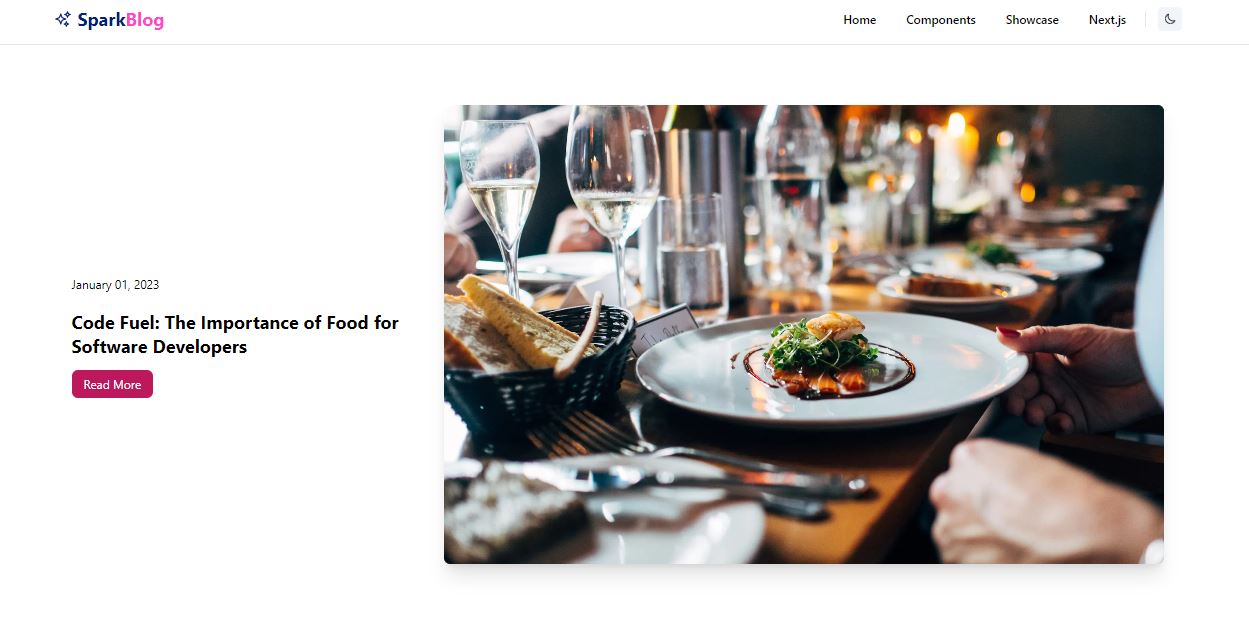 nextjs-mdx-blog-starter 网站模板截图