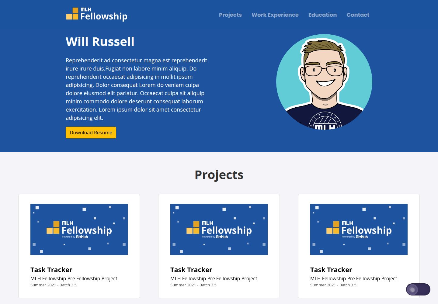 portfolio-website 网站模板截图