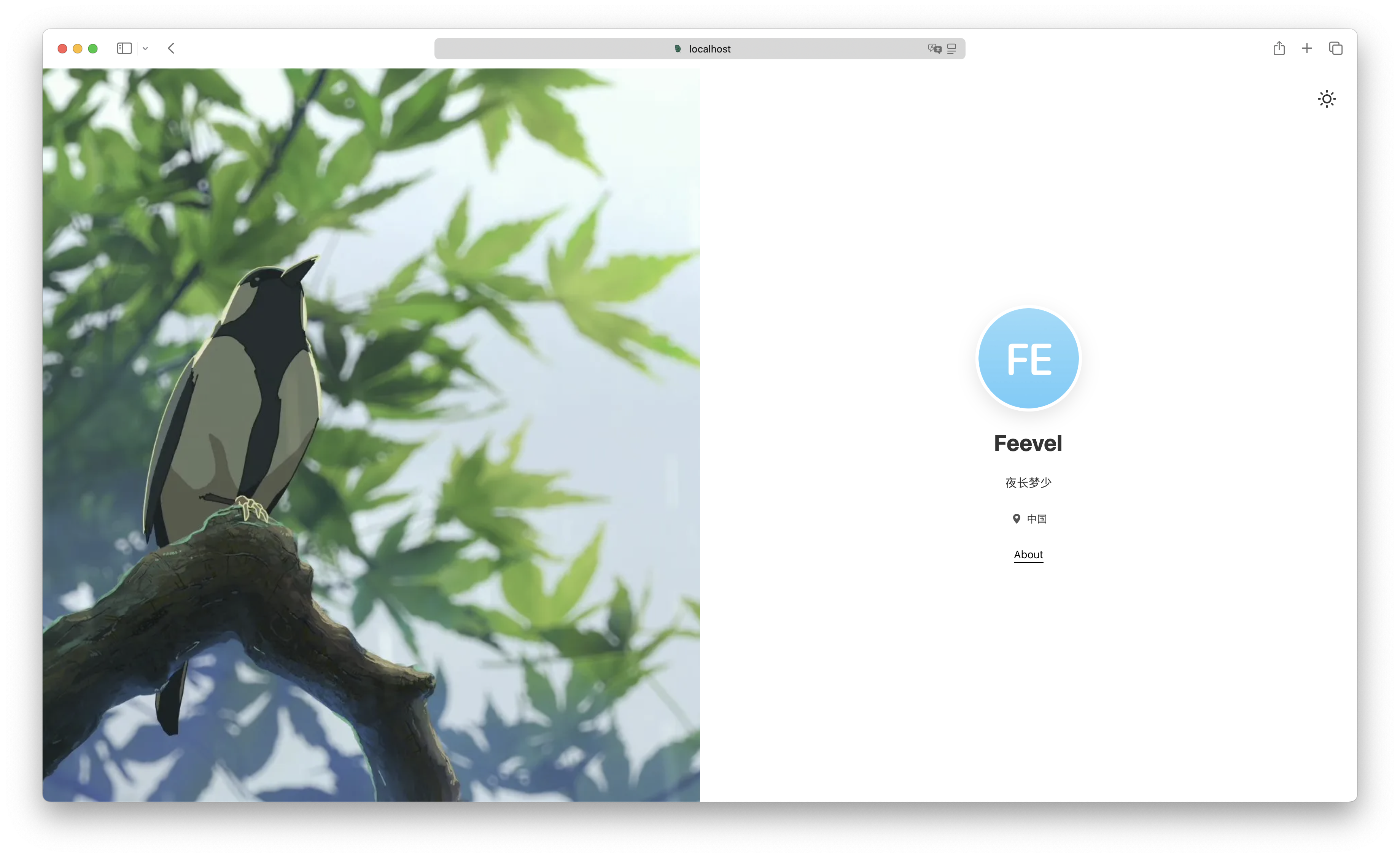 airy-personal-page 网站模板截图