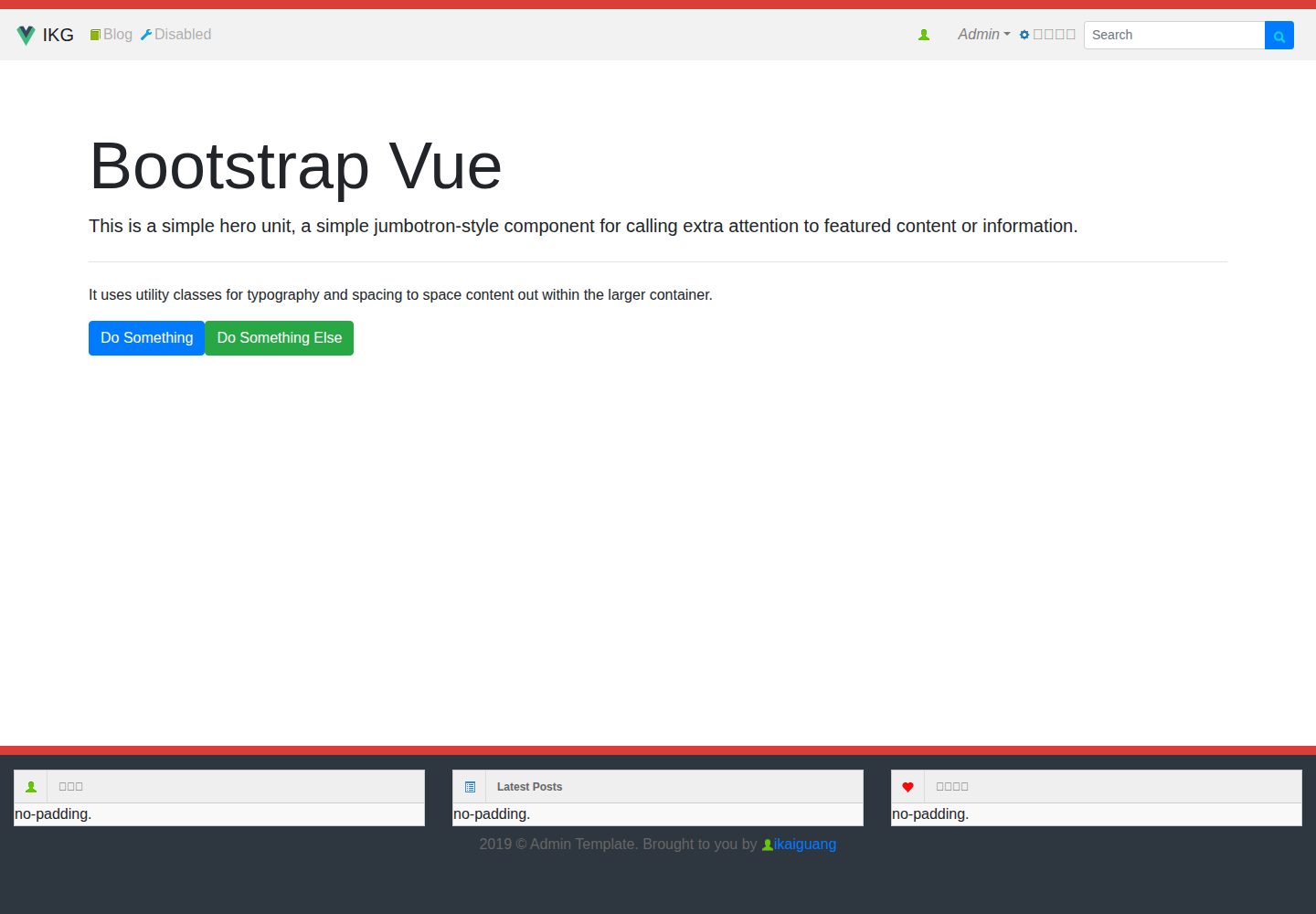 bootstrap-vue-admin 网站模板截图