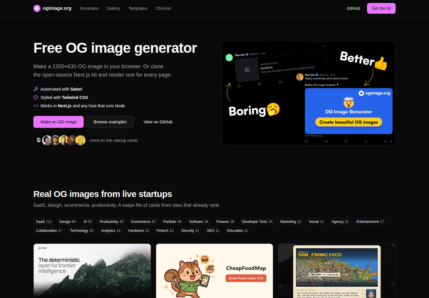 ogimage 网站模板截图