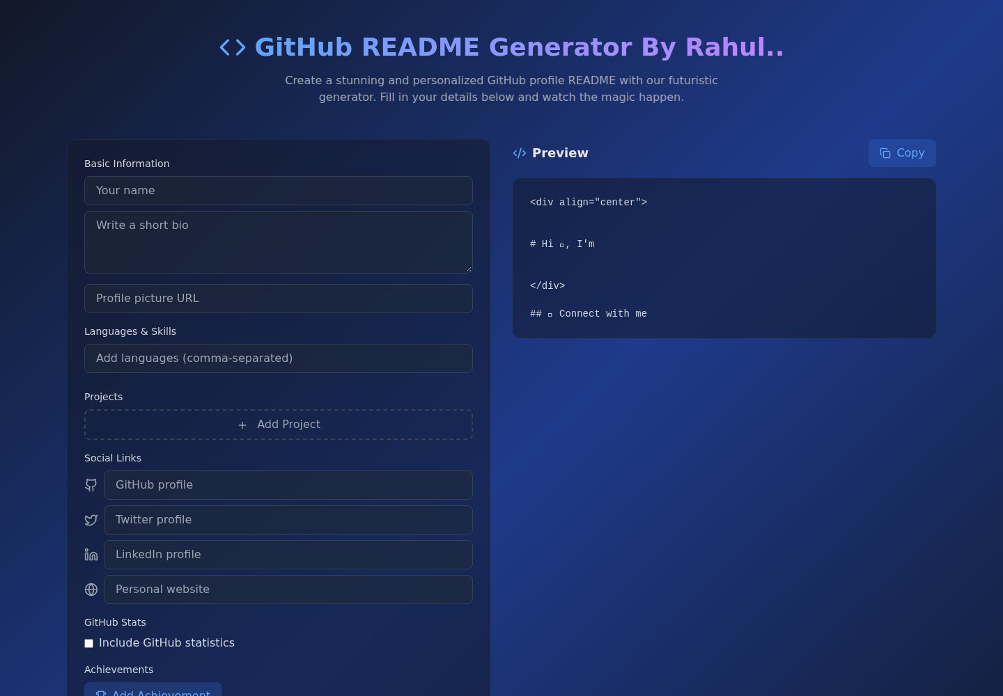Github-Readme-Generator