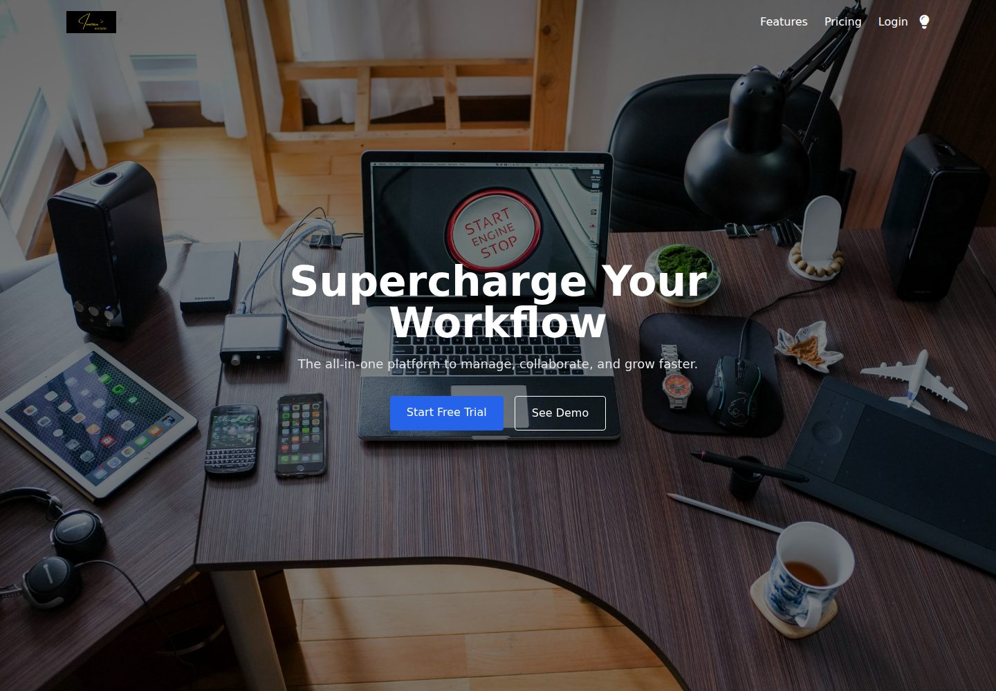 -saas-Landing-tailwind-template 网站模板截图