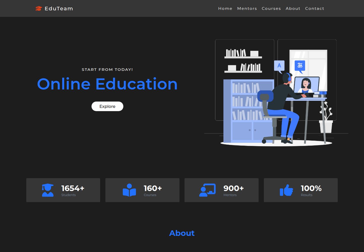 Responsive-online-education-website-template 网站模板截图