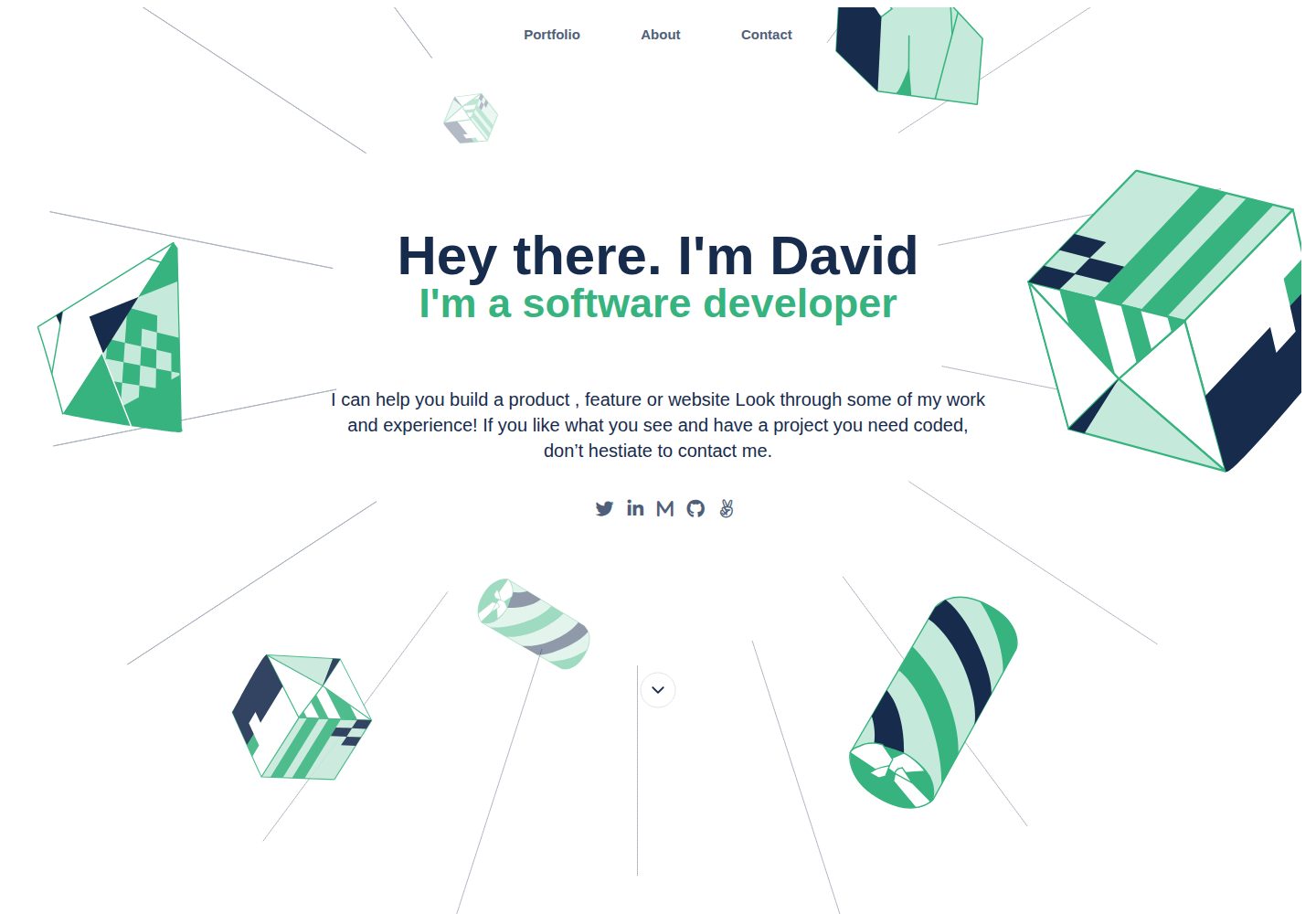 portfolio 网站模板截图