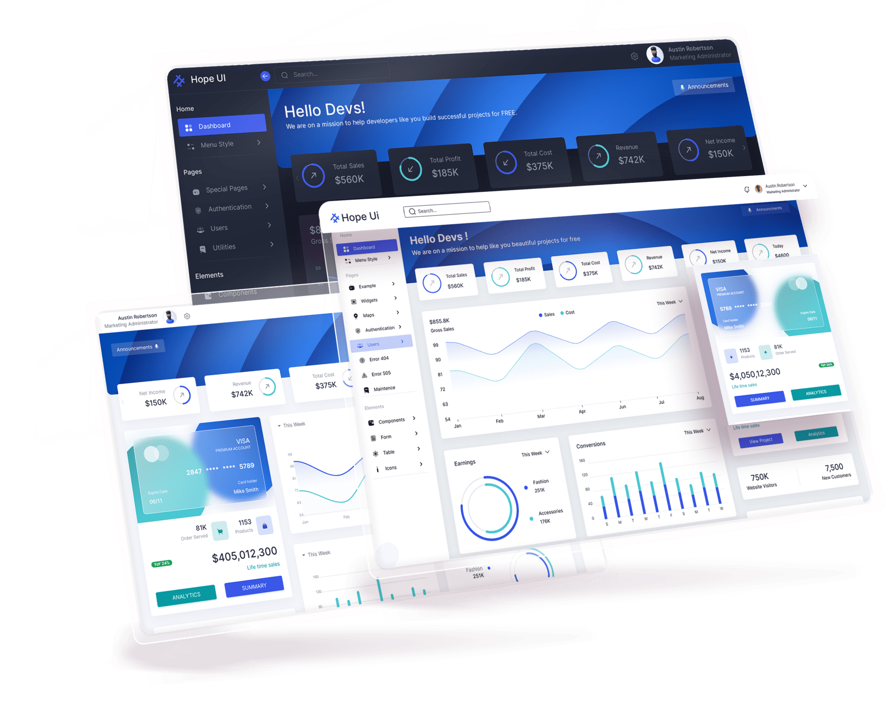hope-ui-react-dashboard 网站模板截图