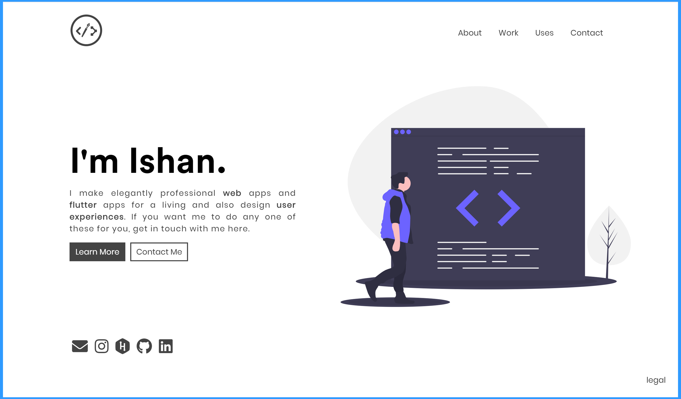 Portfolio 网站模板截图