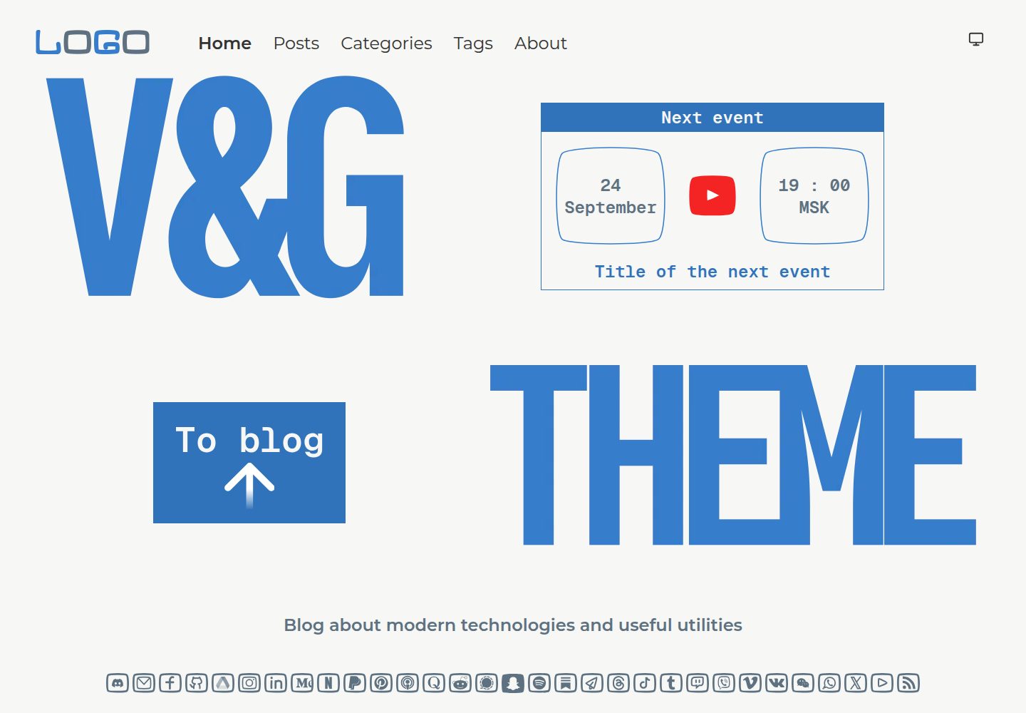 hugo-theme-vng-blue 网站模板截图