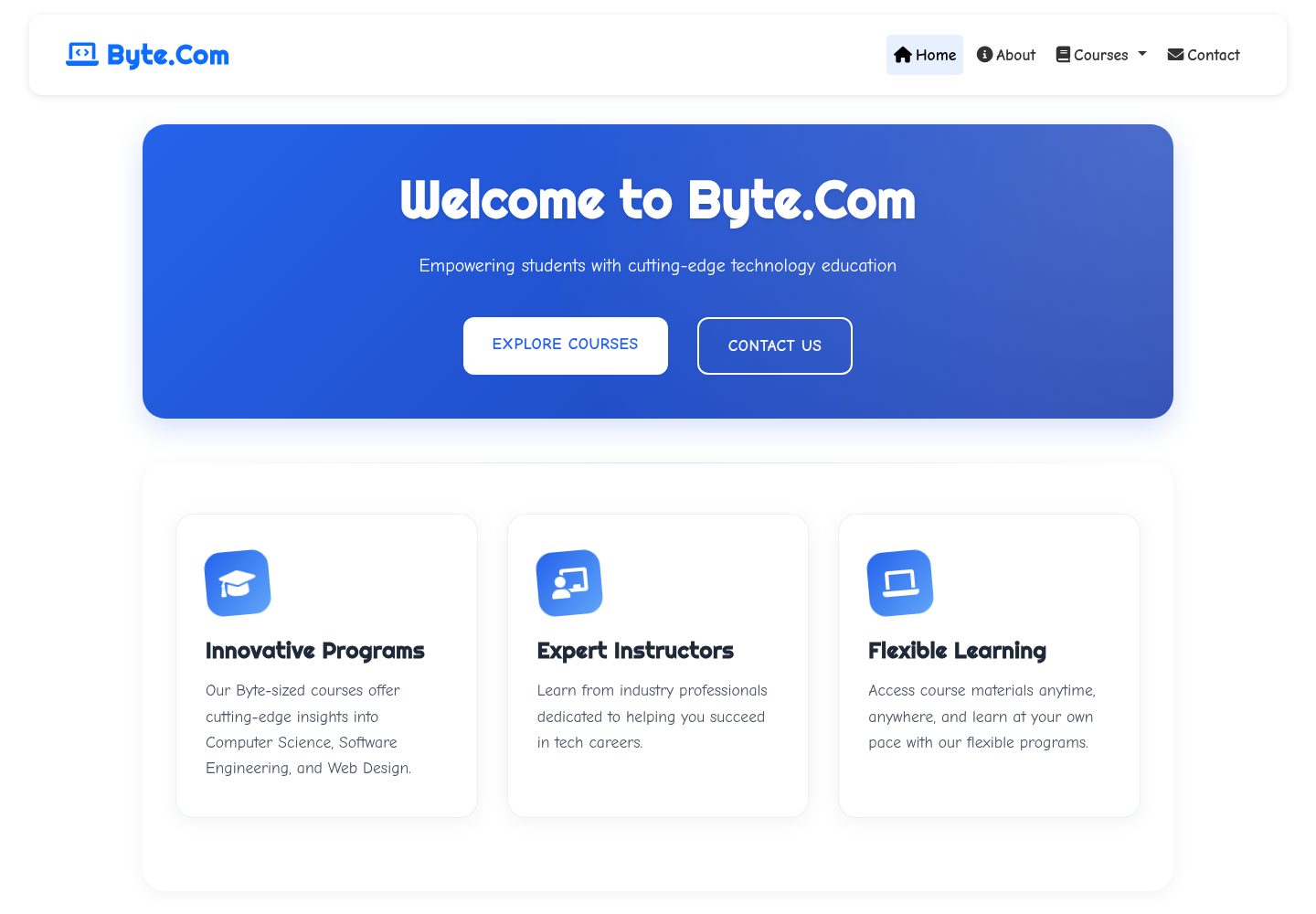 Byte.com_course-website 网站模板截图