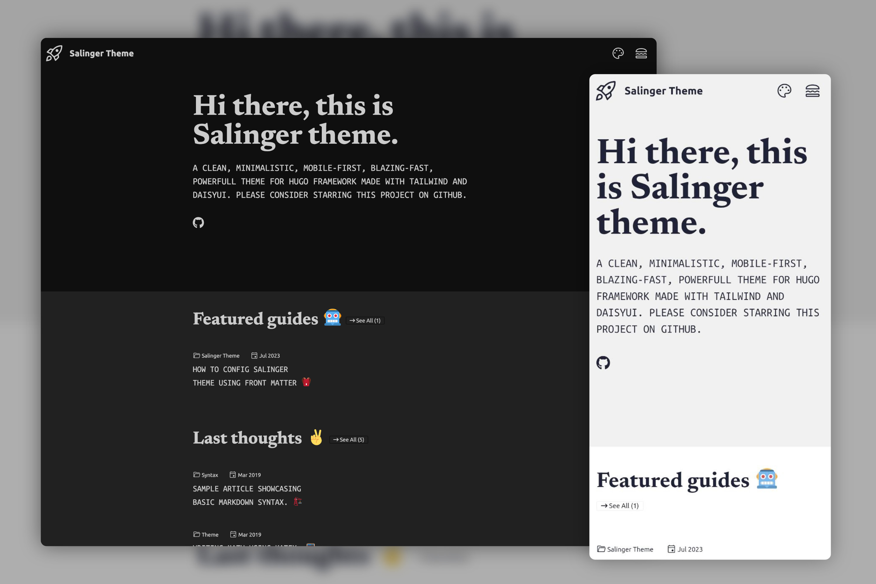 salinger-theme 网站模板截图