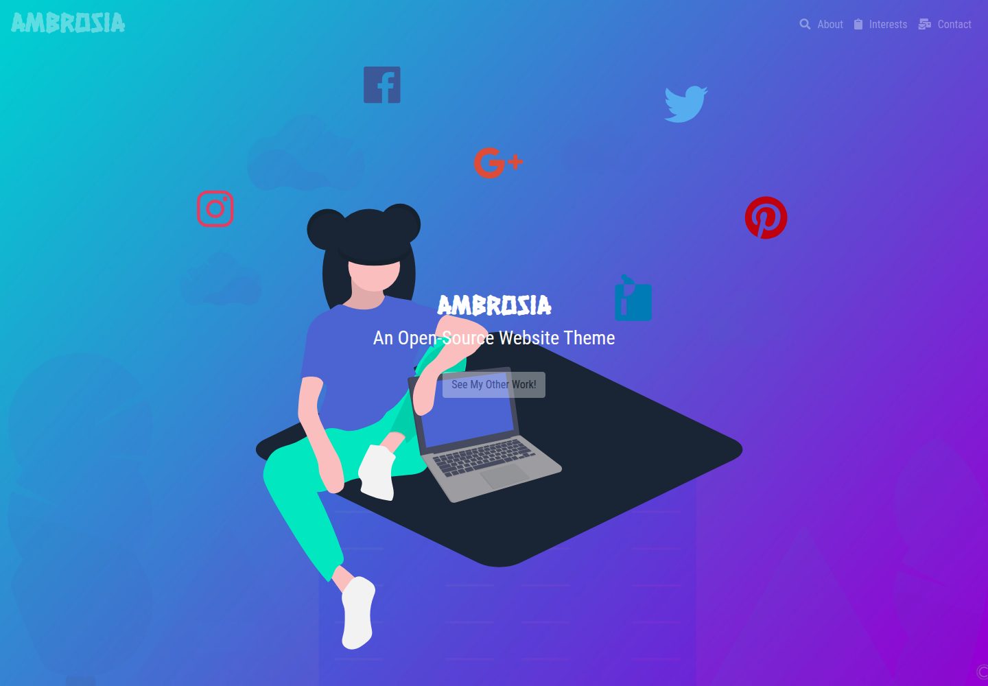 Ambrosia 网站模板截图