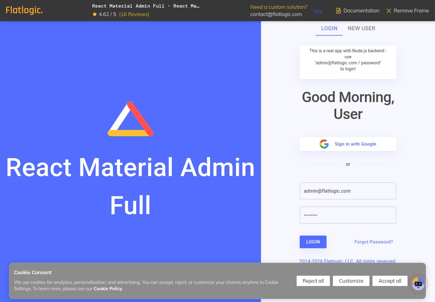 admin-template-react-mui 网站模板截图