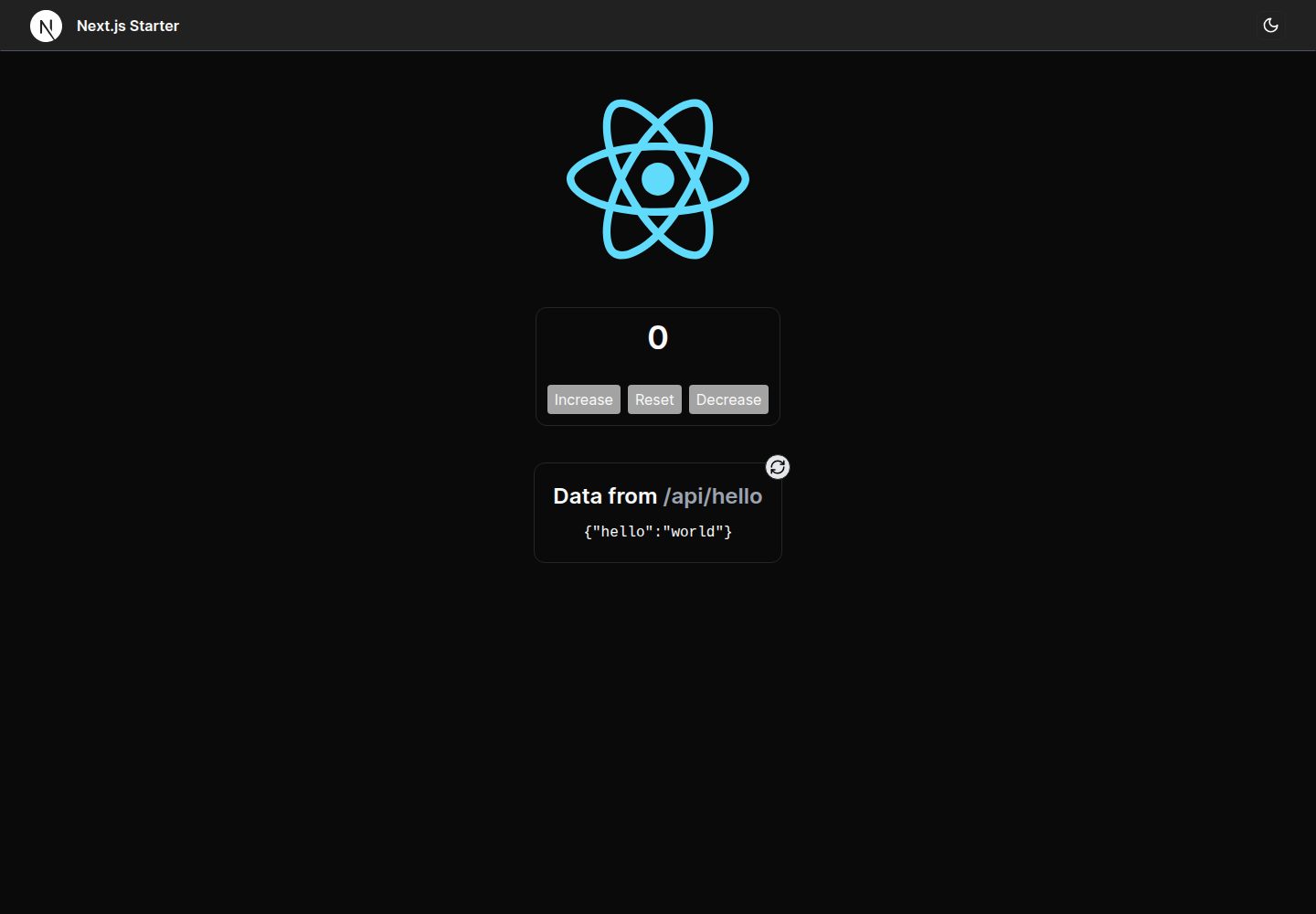 nextjs-starter 网站模板截图