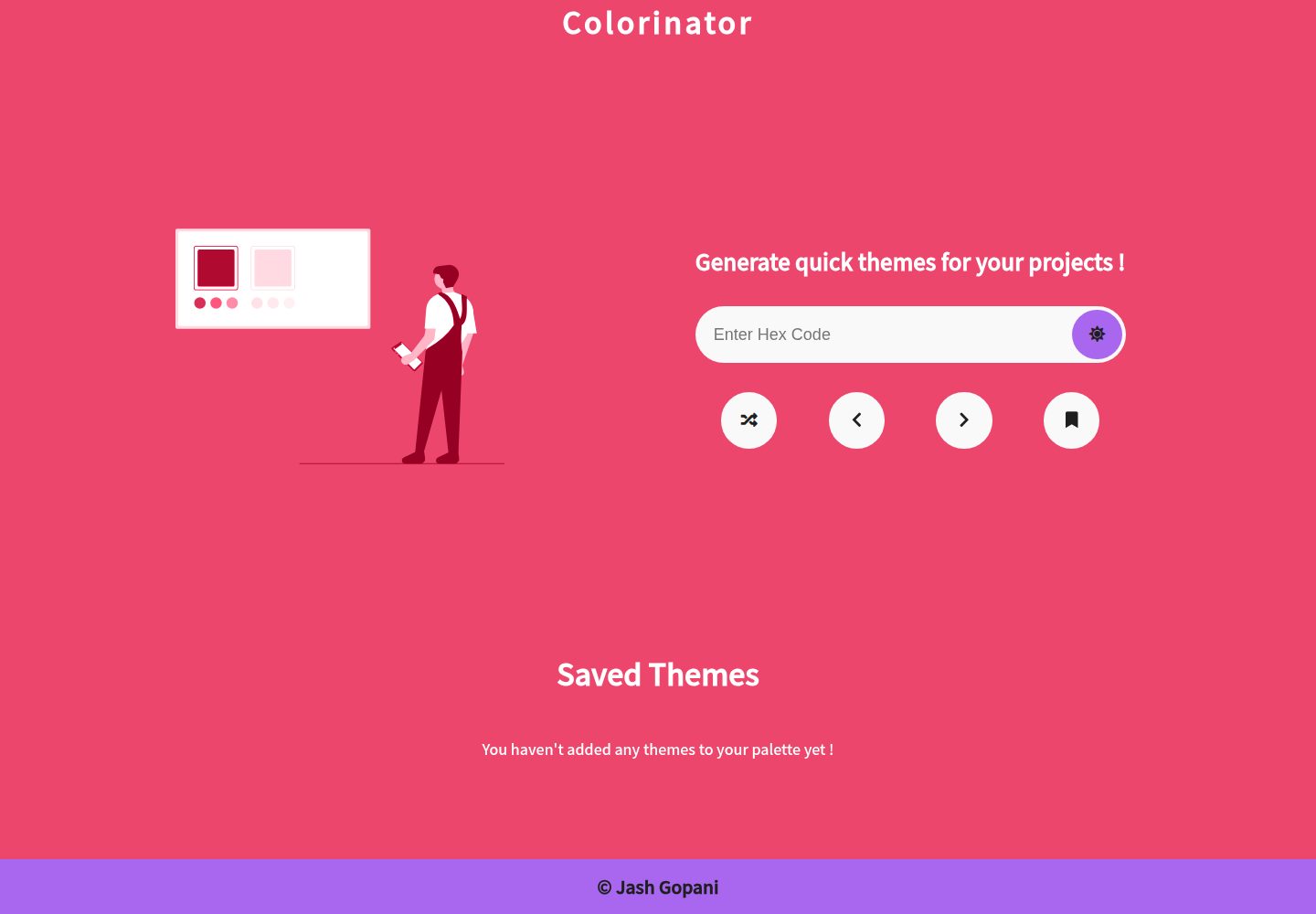 colorinator · Desktop homepage