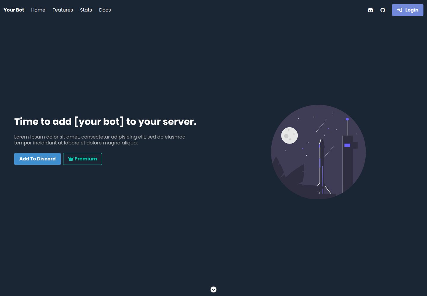 discord-bot-landing-page-web 网站模板截图