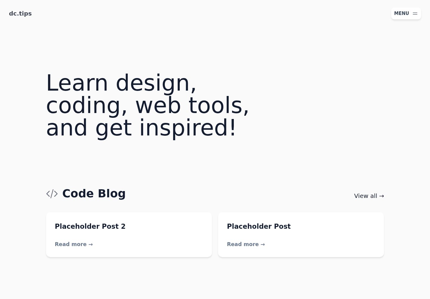 nextjs-blog-tw-starter · Desktop homepage