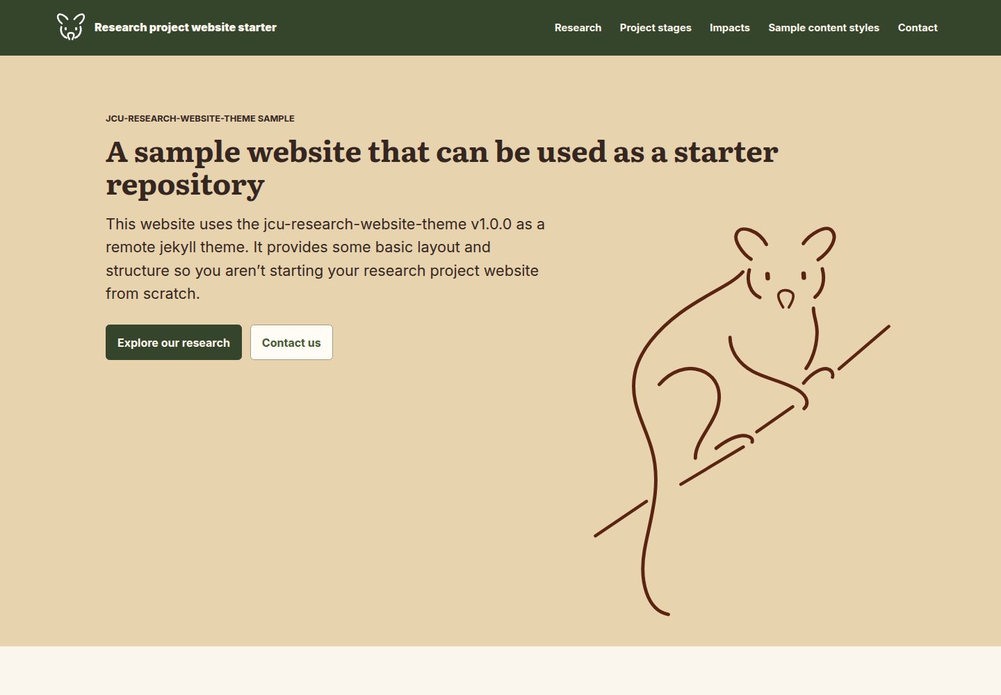 jcu-research-website-starter 网站模板截图