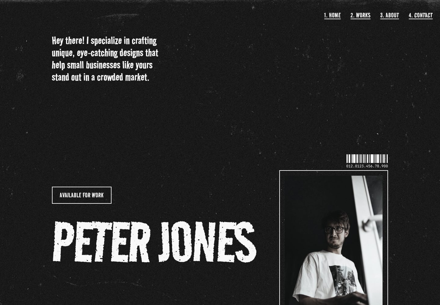grunge · Desktop homepage
