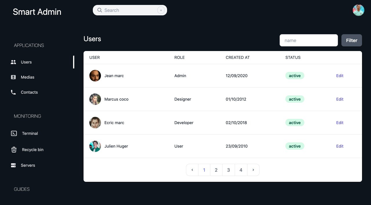 dashboard-v7-cra 网站模板截图