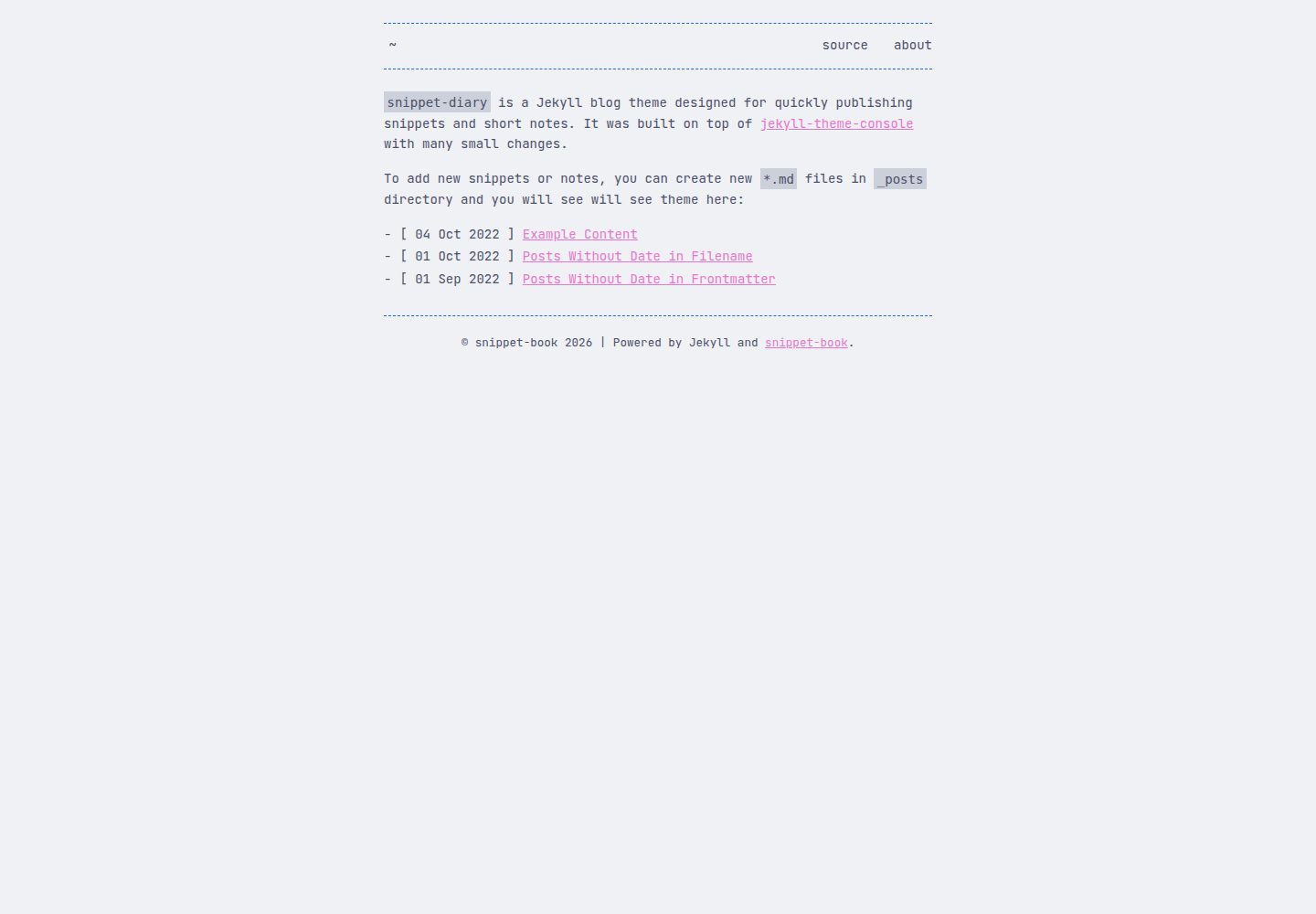 snippet-book 网站模板截图