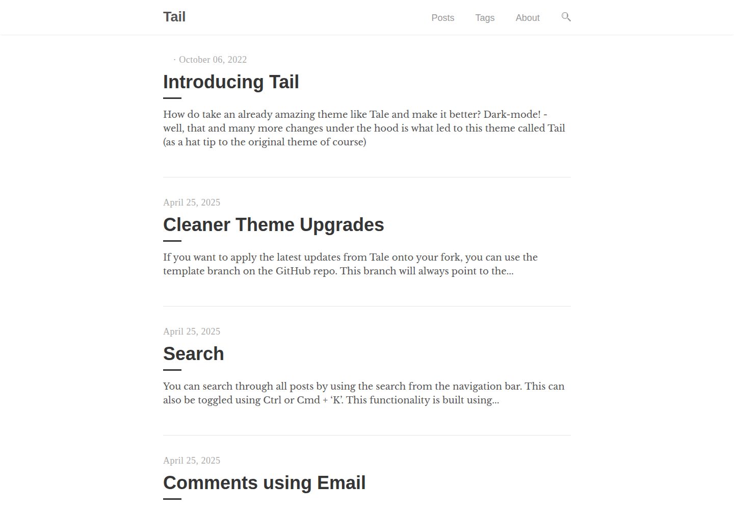 tail 网站模板截图