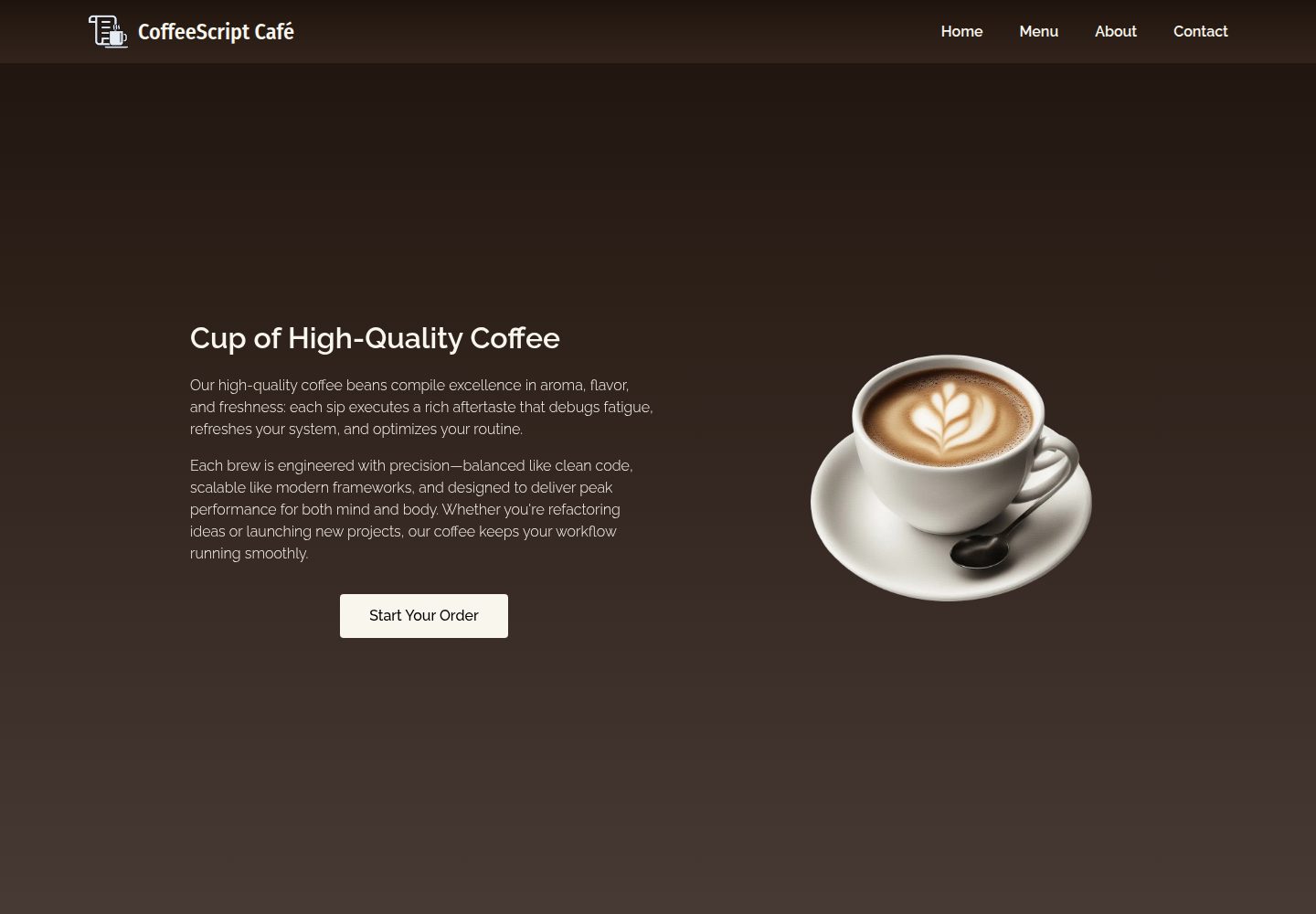 coffeescript-cafe-website 网站模板截图