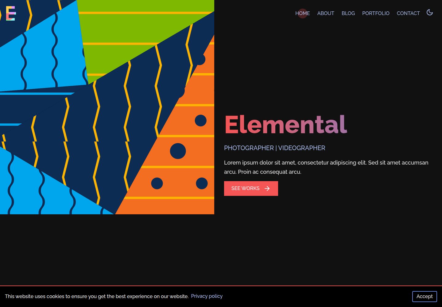 portfolio_el 网站模板截图
