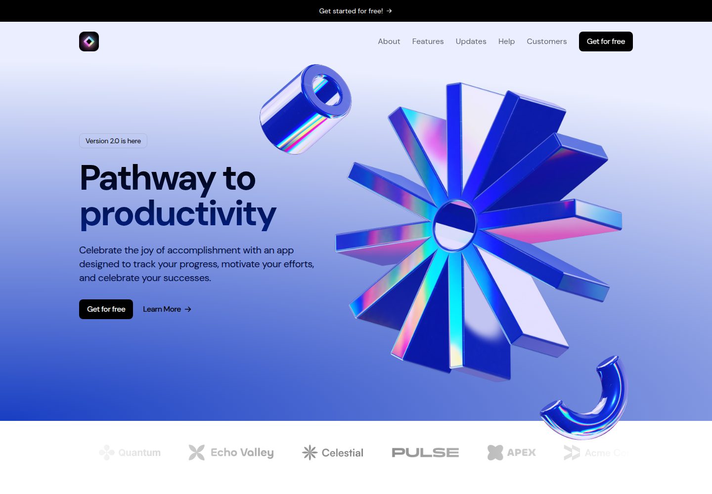 light-saas-landing-site 网站模板截图