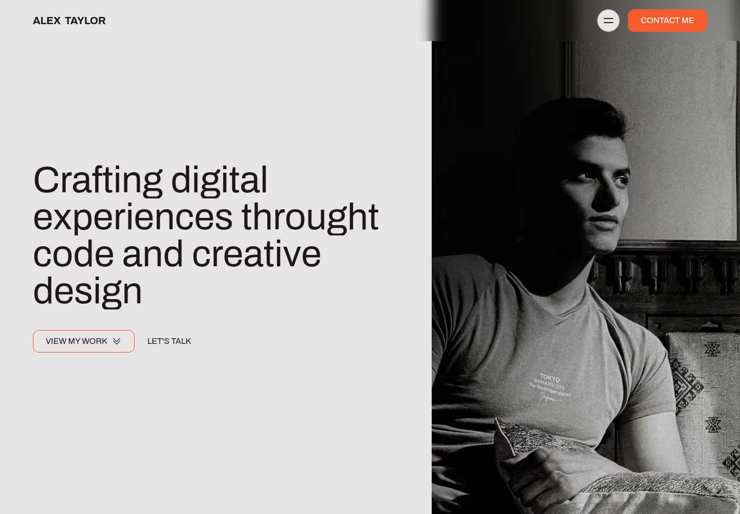 single-page-portfolio-site · Desktop homepage