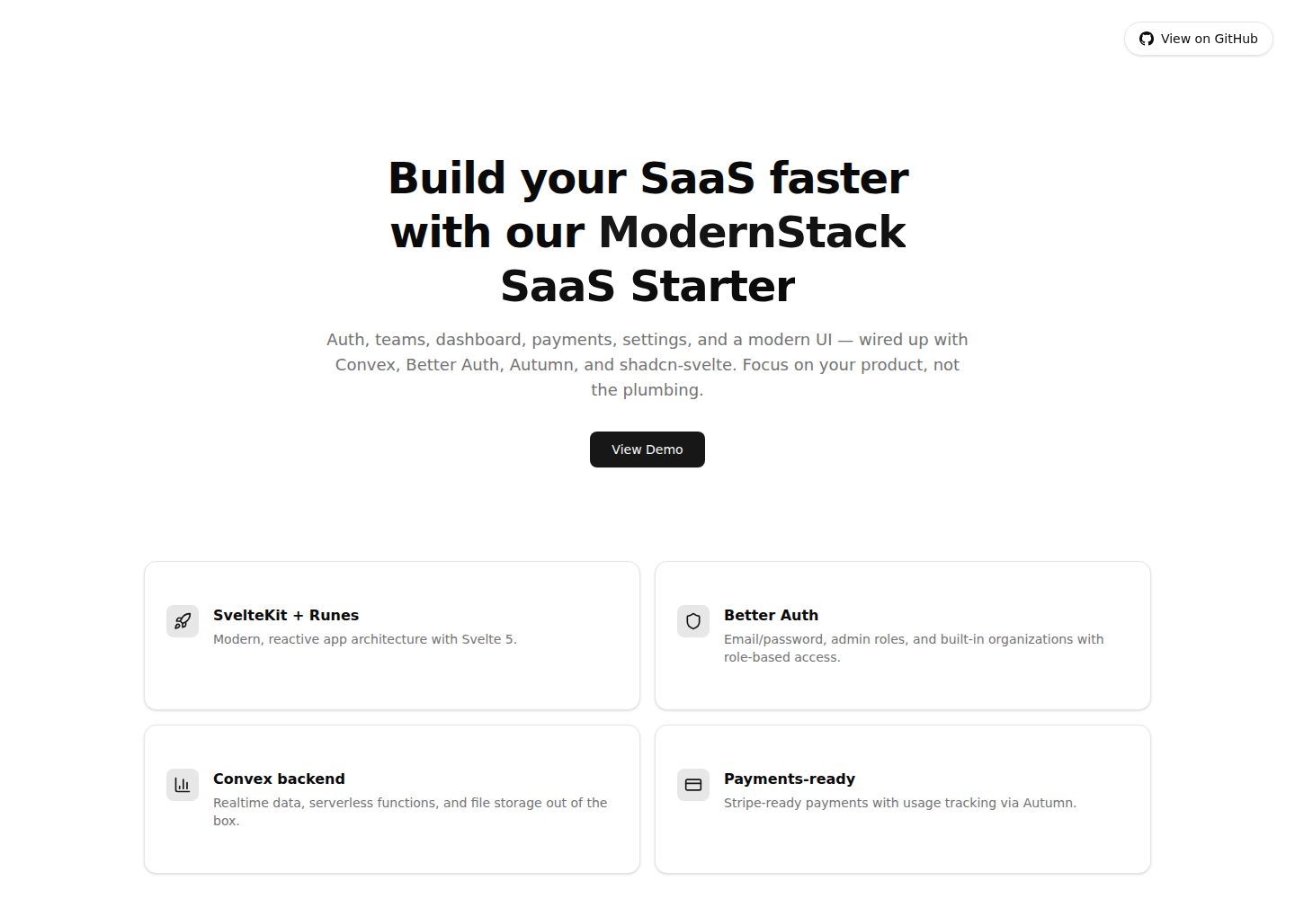 modernstack-saas 网站模板截图