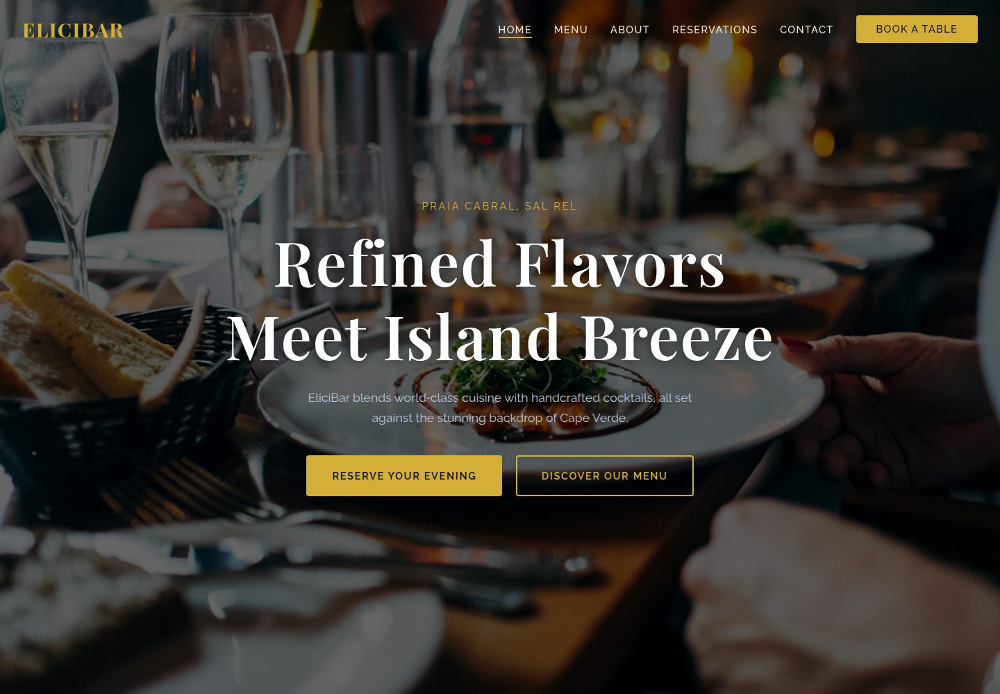 EliciBar-remade · Desktop homepage