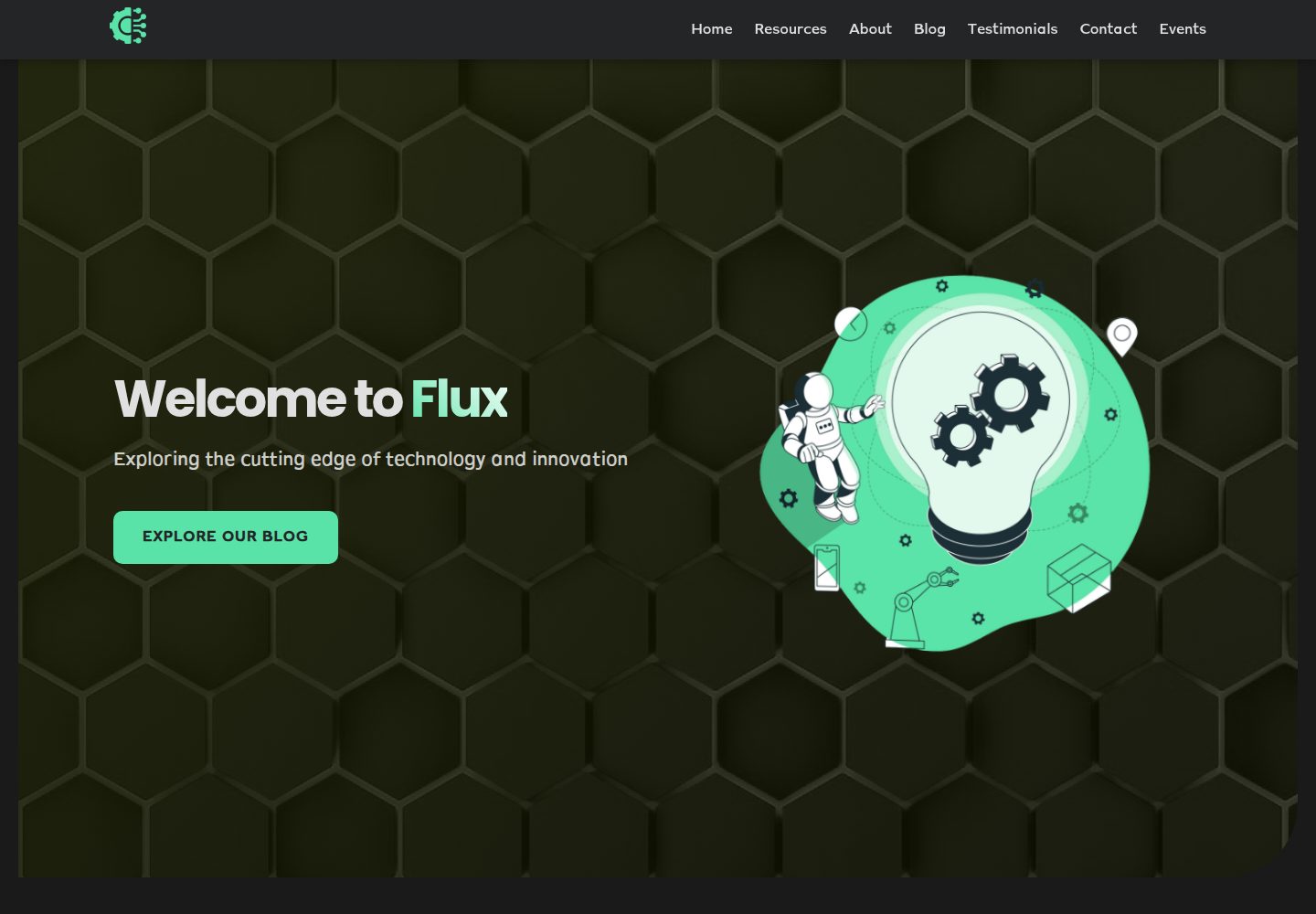 Flux 网站模板截图