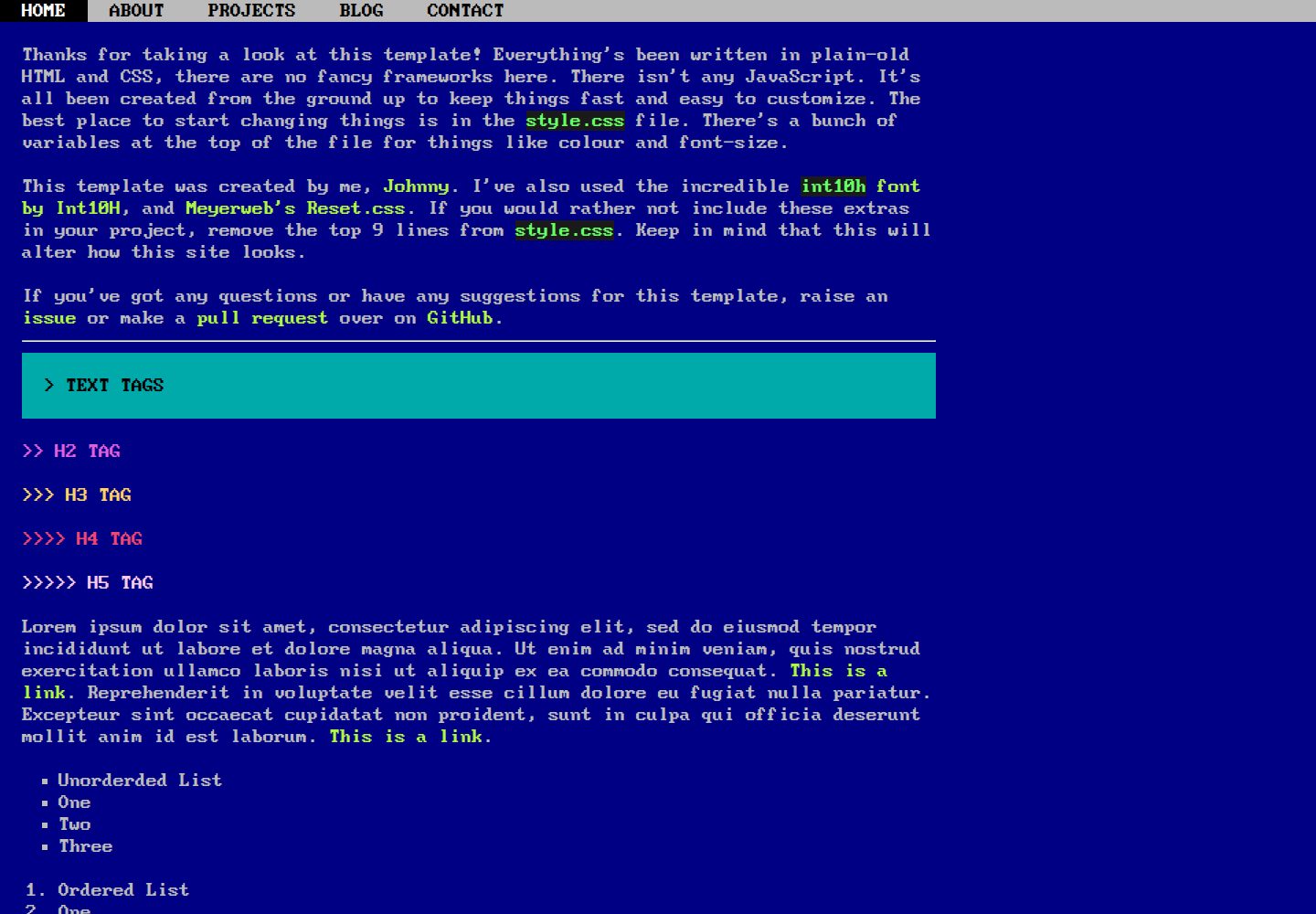 blue-terminal-website 网站模板截图