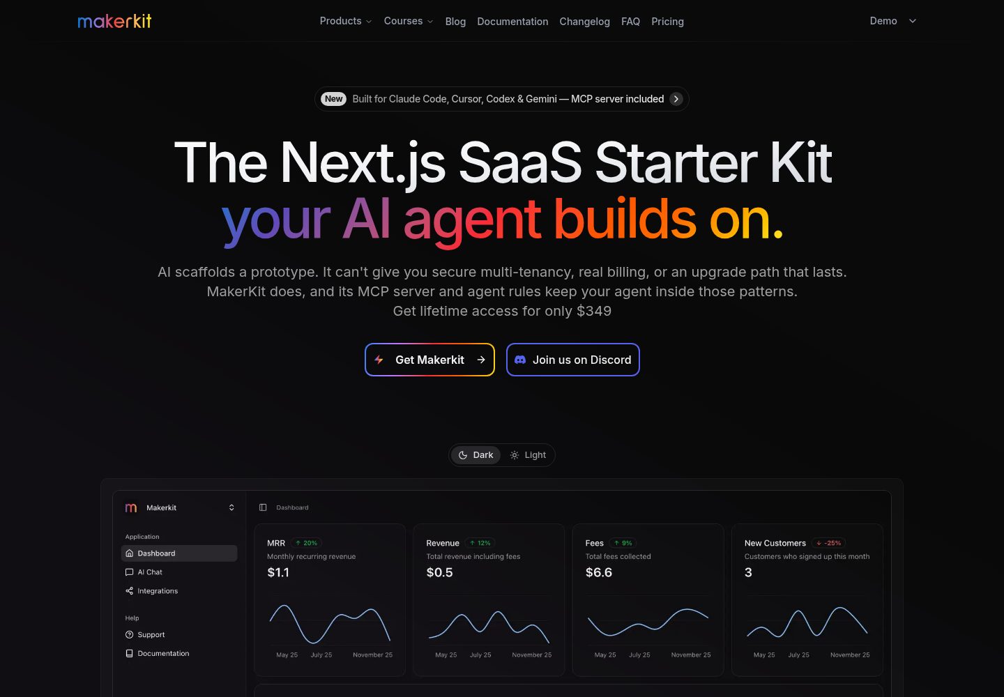 nextjs-saas-starter-kit-lite 网站模板截图