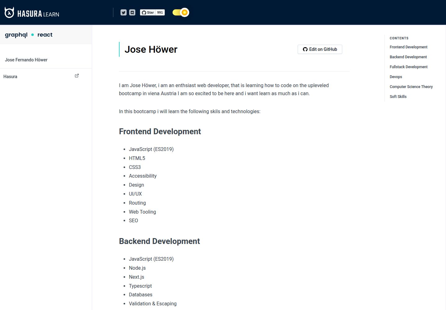 Portfolio · Desktop homepage