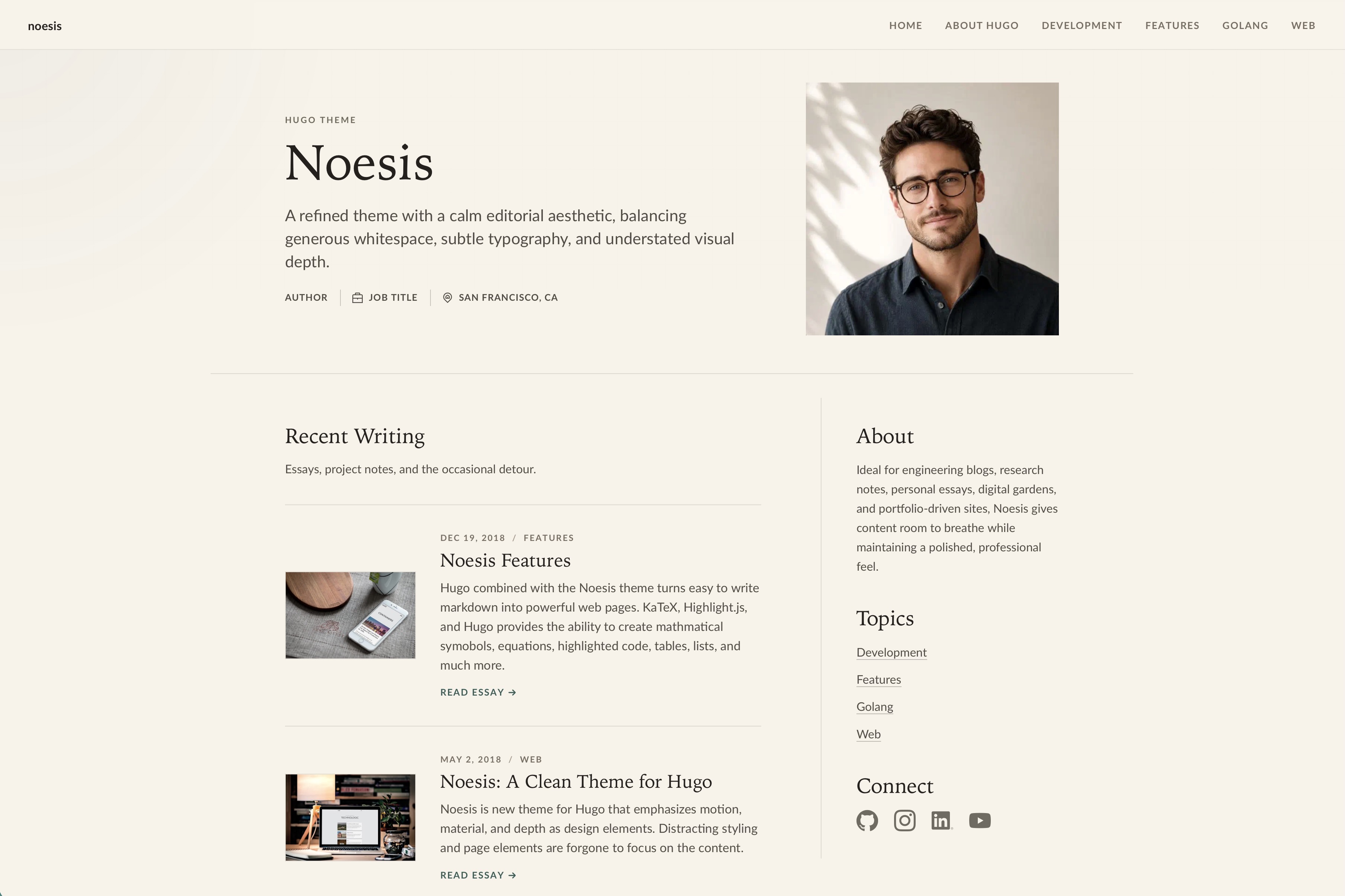 noesis Website Template Screenshot
