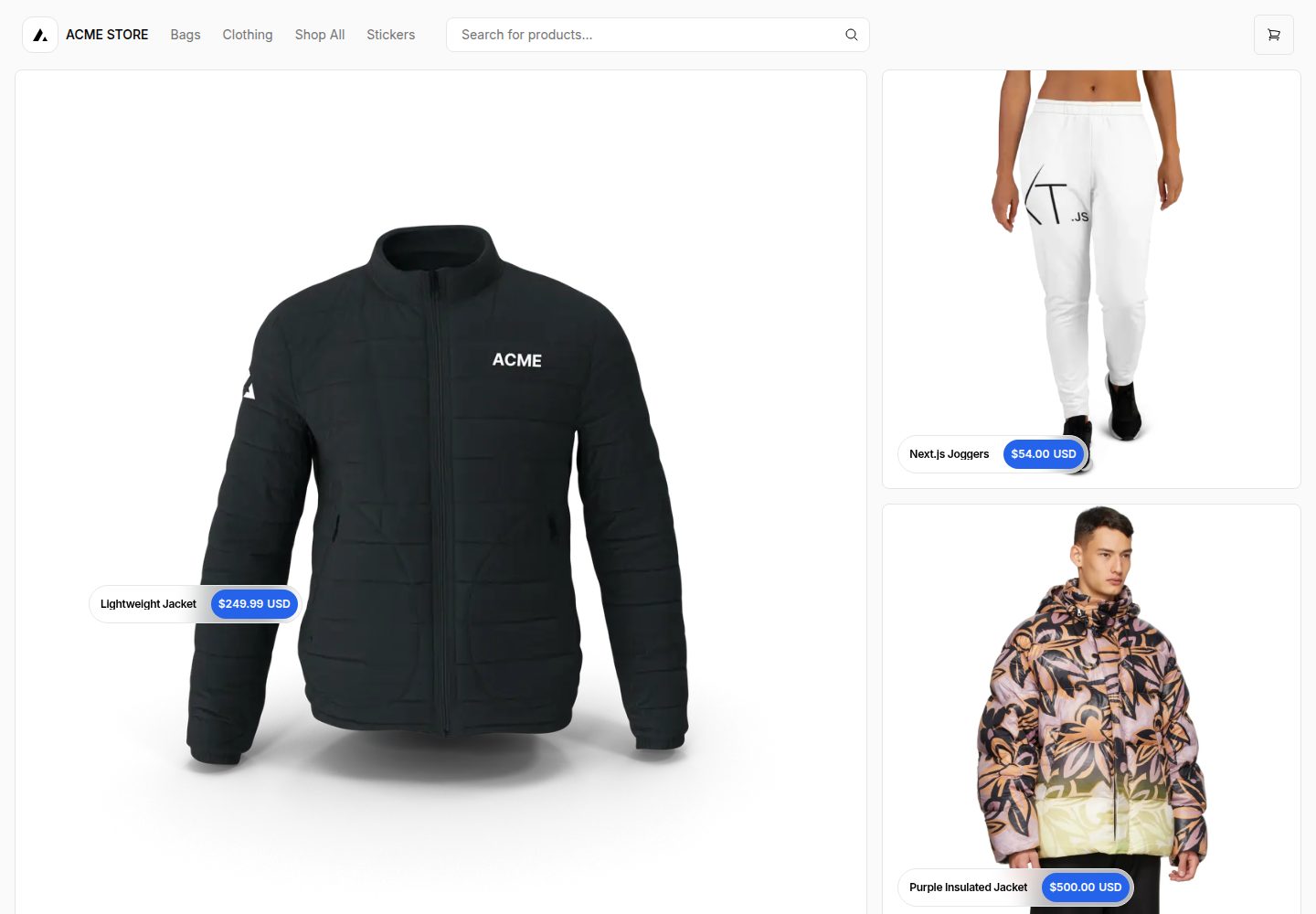 ecommerce-nextjs-template · Desktop homepage