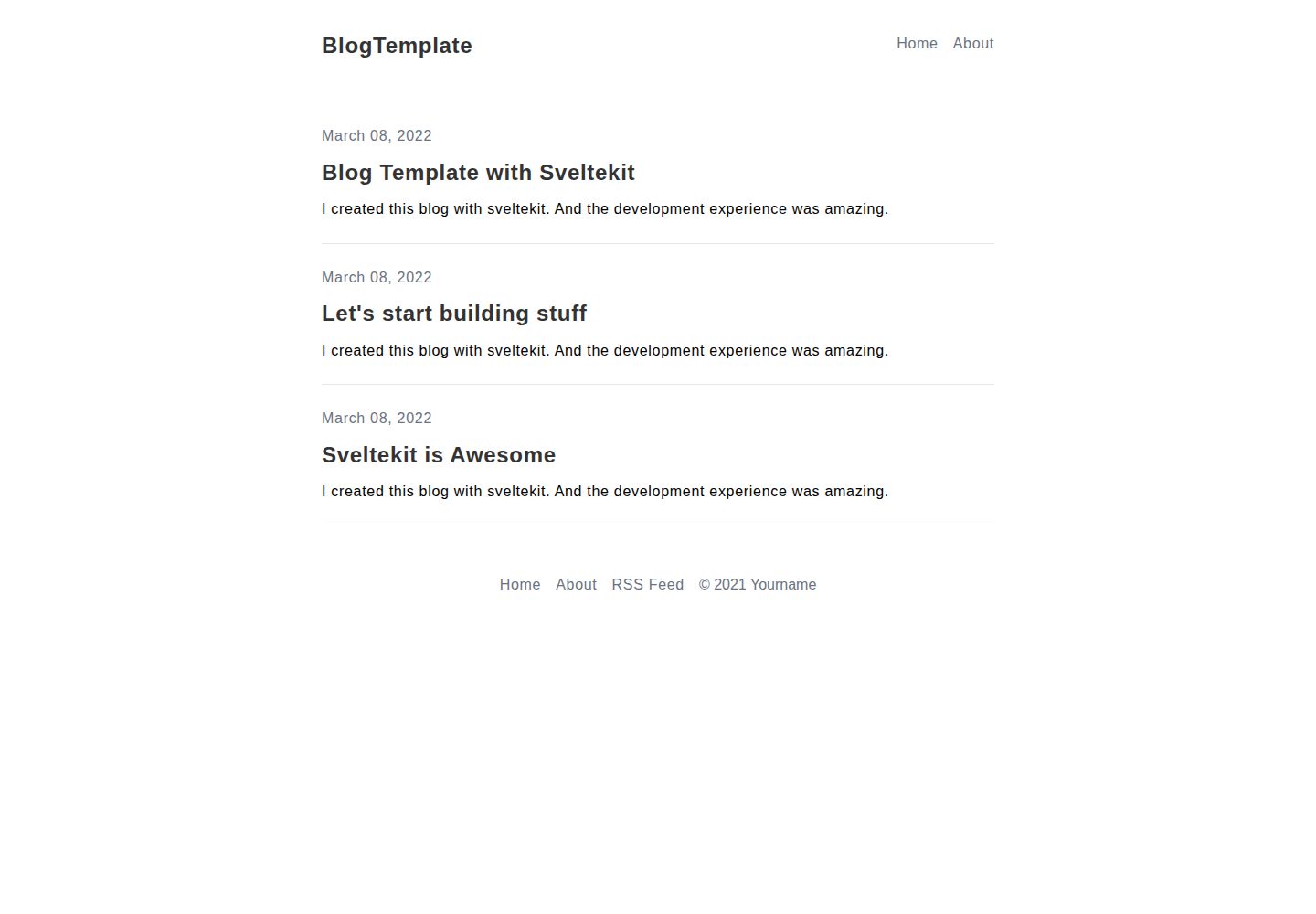 sveltekit-blog-template 网站模板截图