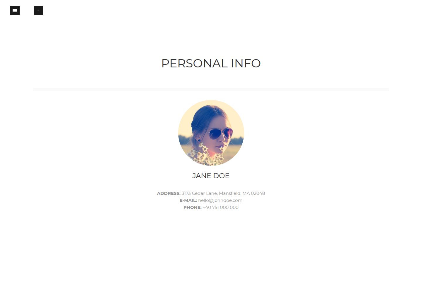 Personal-Resume-HTML5-Template 网站模板截图