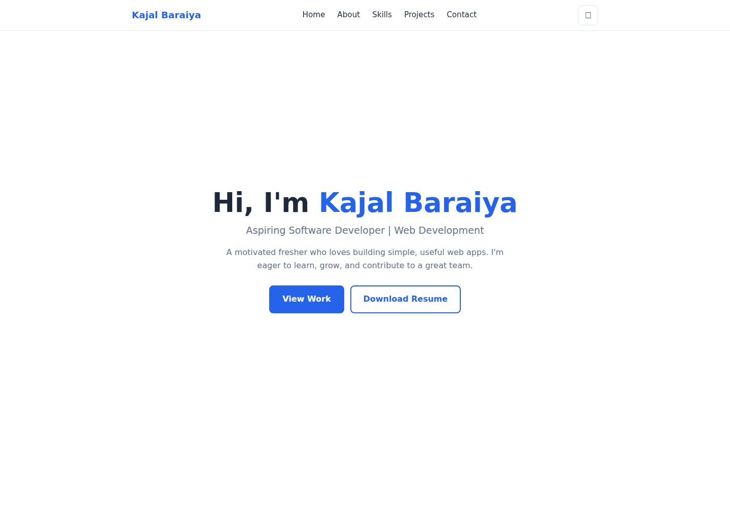 portfolio-website · Desktop homepage