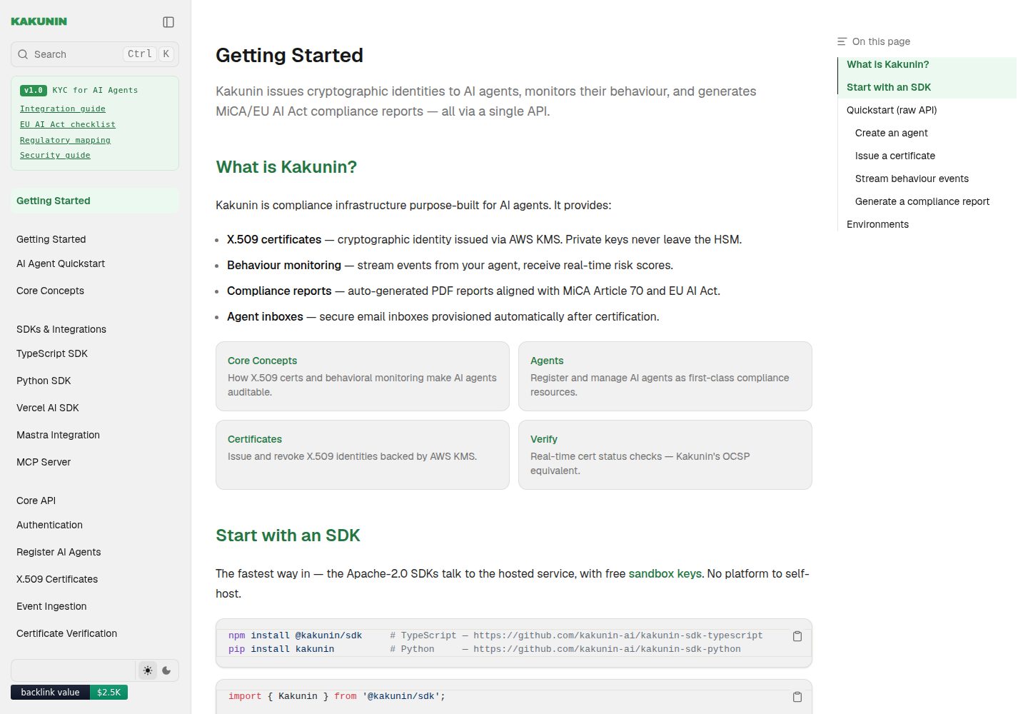 kakunin-starter-nextjs · 桌面端首页