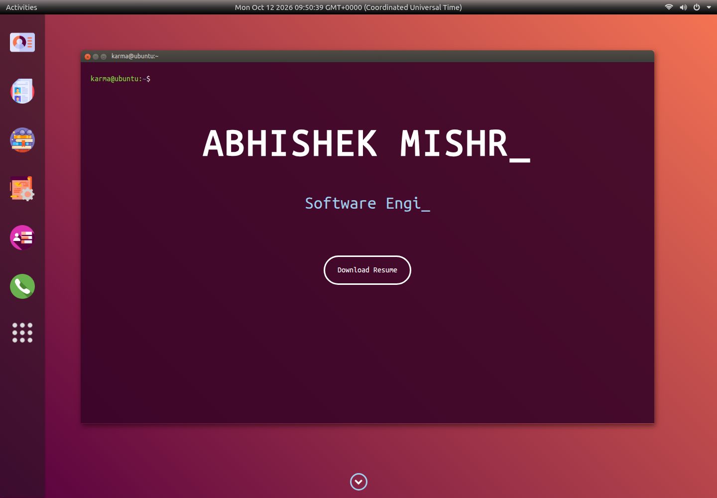 portfolio 网站模板截图