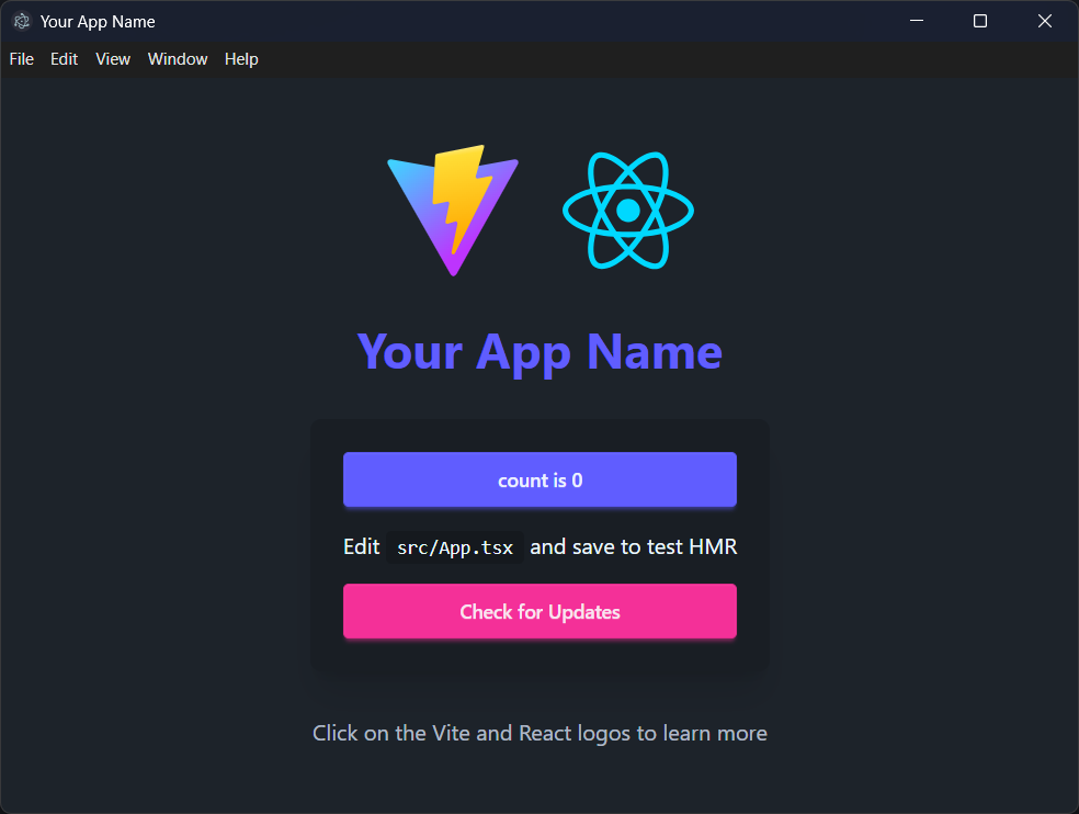 electron-vite-react-boilerplate 网站模板截图