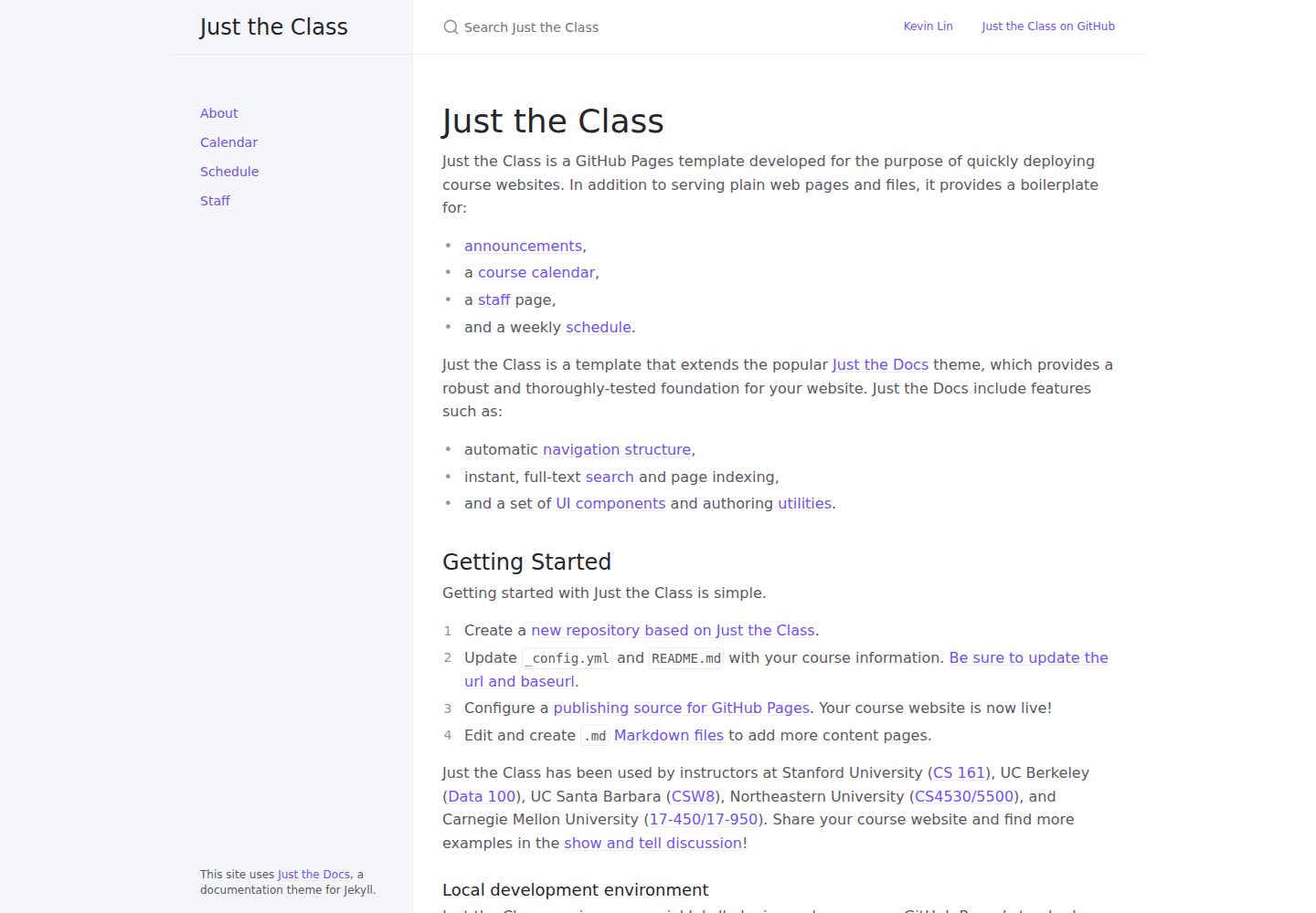 just-the-class 网站模板截图