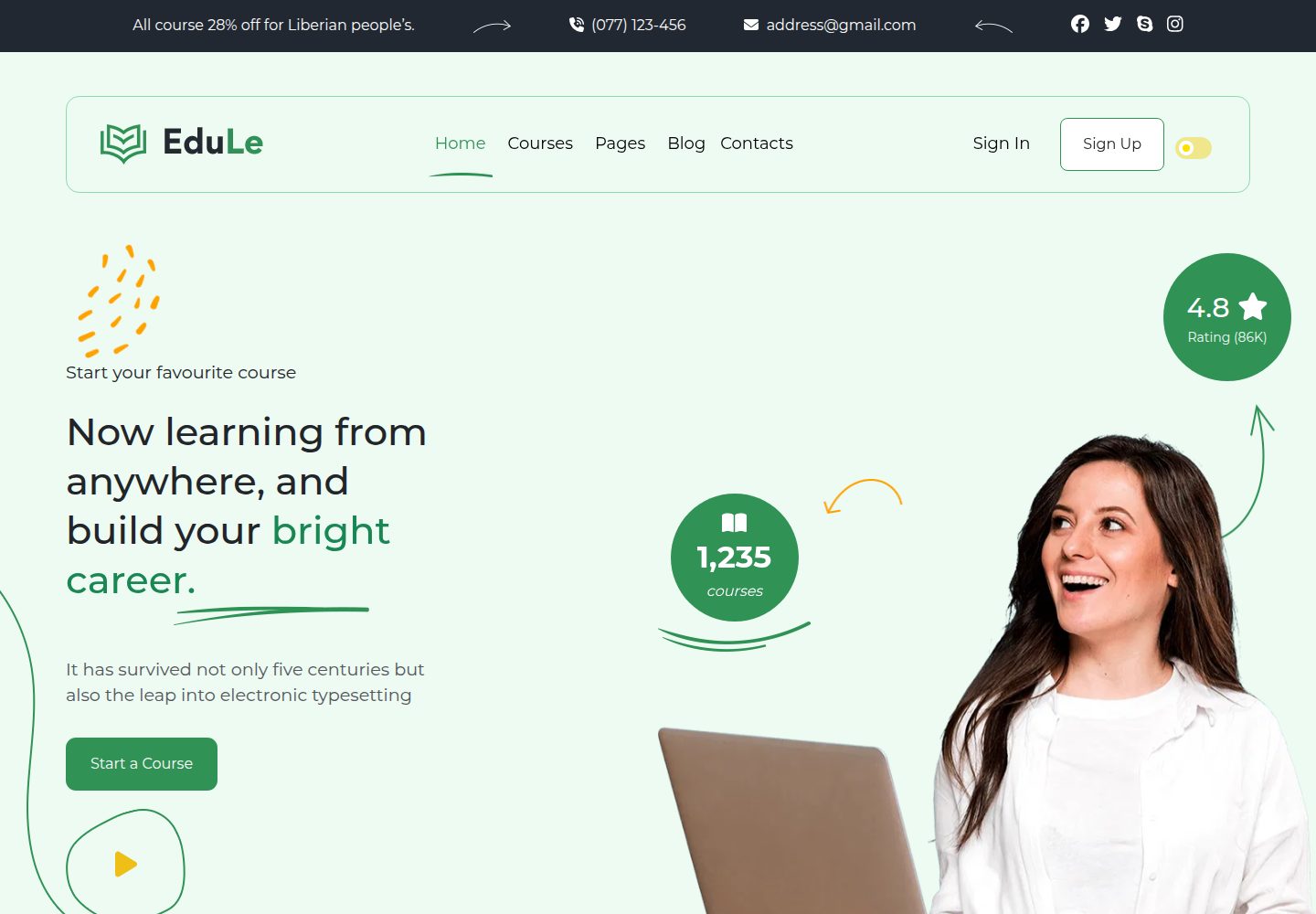 Edule-An-educational-website-template- 网站模板截图