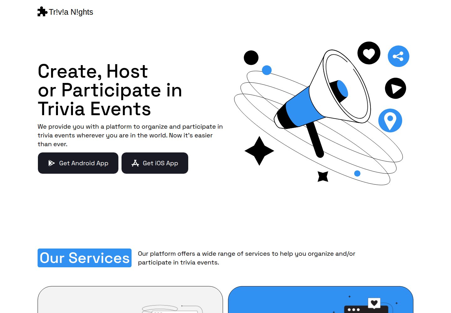 Trivia-Nights-Showcase 网站模板截图