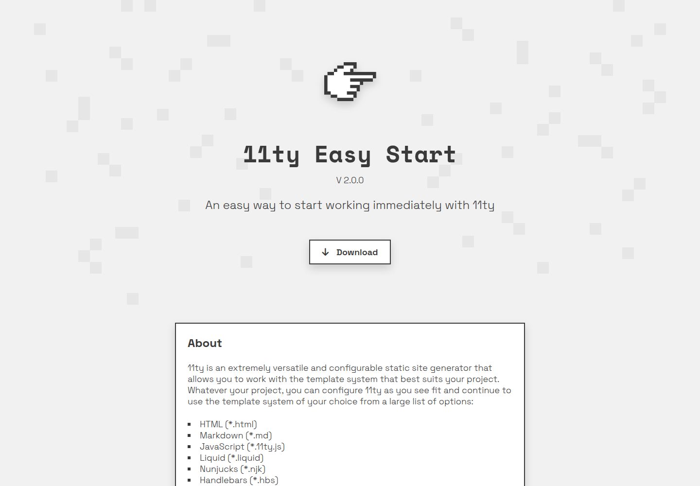11ty-Easy-Starter 网站模板截图
