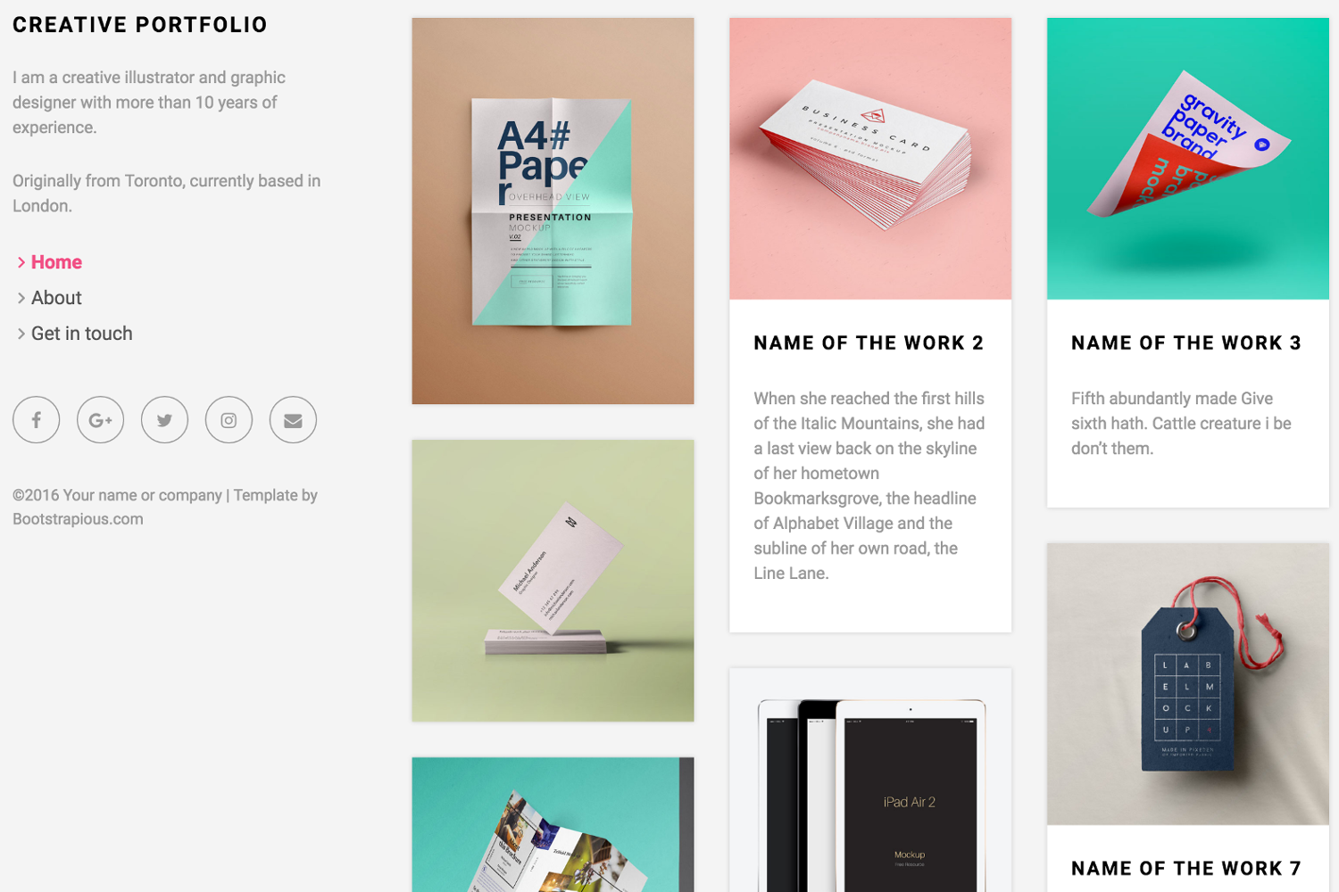 hugo-creative-portfolio-theme 网站模板截图
